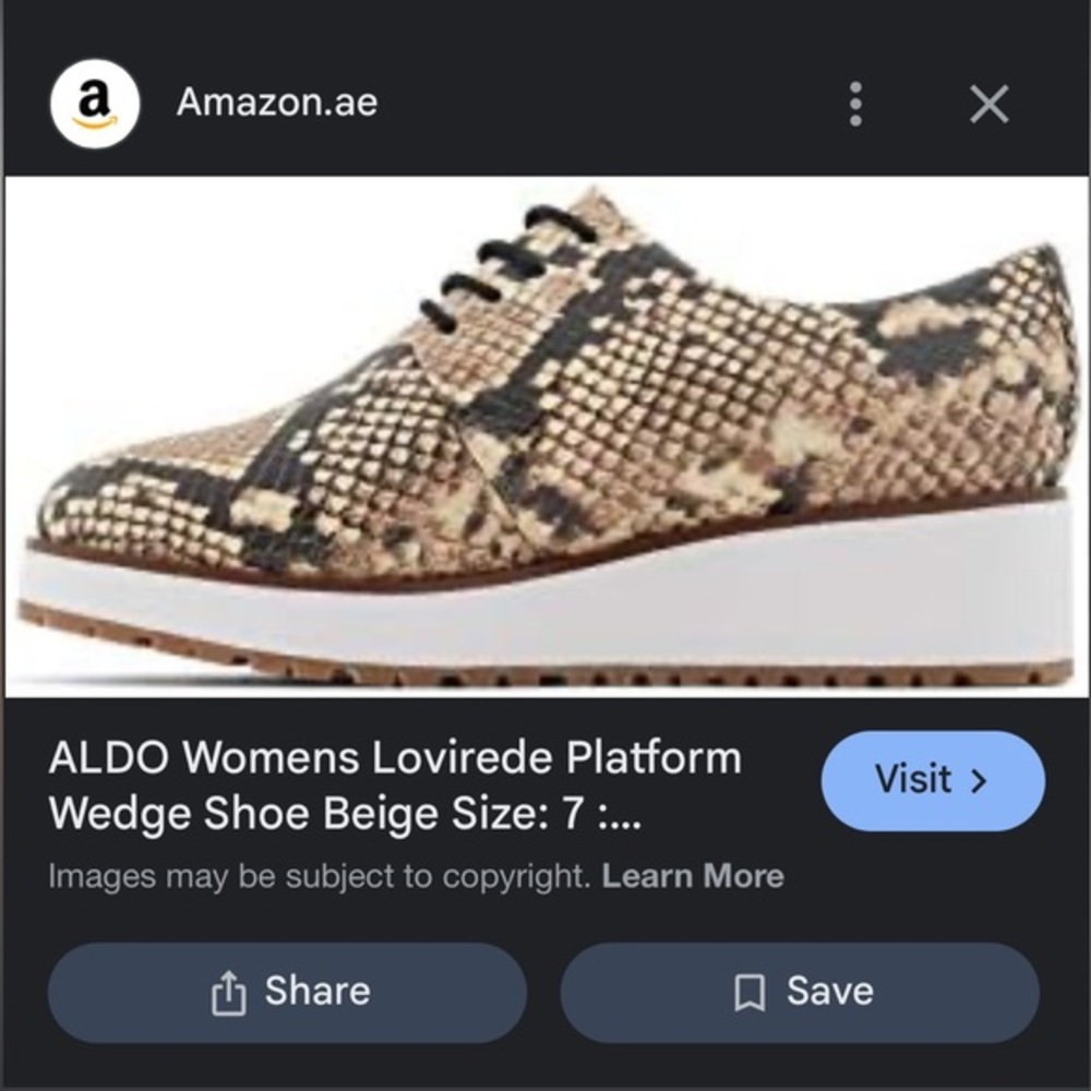 ALDO Women's Beige Platform Wedge Shoes
